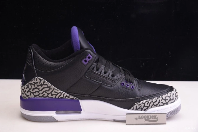Rep Court Black CT8532-050 Air Jordan Purple Retro 3 0711
